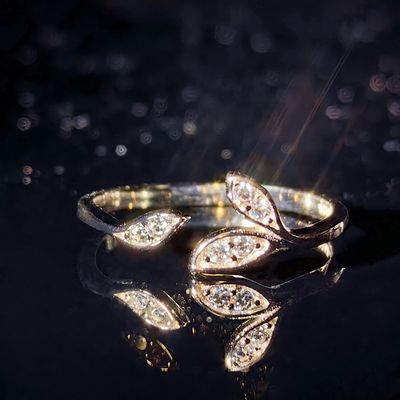 2025 Fine Jewelry GRA High Quality Iced Out 925 Silver Pass Diamond Tester Moissanite Open Ended Leaves Ring for Women Gift