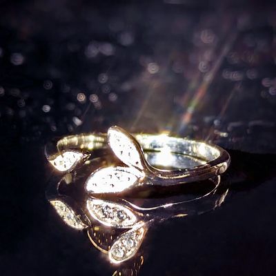 2025 Fine Jewelry GRA High Quality Iced Out 925 Silver Pass Diamond Tester Moissanite Open Ended Leaves Ring for Women Gift