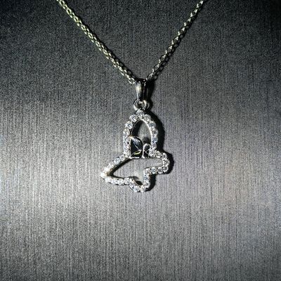 Factory Direct GRA Iced Bling VVS D Color Moissanite 925 Sterling Silver Butterfly Necklace for Women Passes Diamond Tester