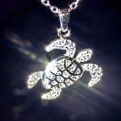 GRA High Quality 925 Sterling Silver Turtle Pendant Necklace with Iced Bling Passes Diamond Tester VVS Moissanite for Women Men