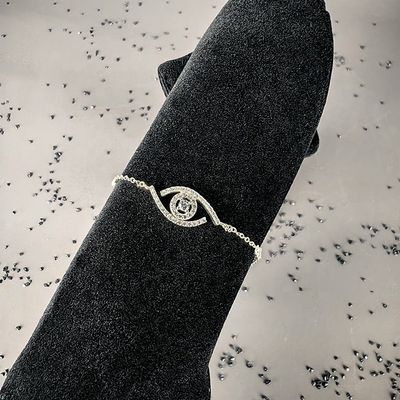 Factory Nazar Boncugu Adjustable 925 Silver GRA Blue Evil Devil Eye VVS Moissanite Charm Bracelets for Women