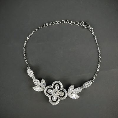 Pass Diamond Tester GRA Luxury Four Leaf Clover 925 Silver Bling VVS Baguette Moissanite Bracelet for Women Wedding Party
