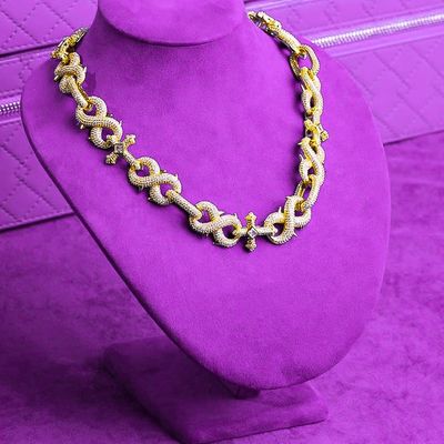 Factory Direct  Hip Hop GRA Bling VVS Moissanite 925 Sterling Silver Pass Diamond Tester Infinity Cross Link Cuban Chain for Men