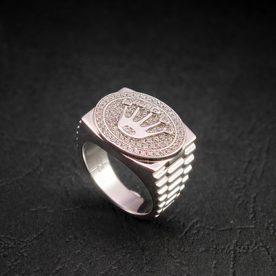 High Quality Hip Hop GRA Iced Out Bling VVS D Color Moissanite 925 Sterling Silver Pass Diamond Tester Palm Ring for Men Party