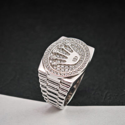 High Quality Hip Hop GRA Iced Out Bling VVS D Color Moissanite 925 Sterling Silver Pass Diamond Tester Palm Ring for Men Party
