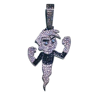 Custom 925 Silver Hip Hop Rapper Pendant for Men Iced Out Cartoon Character Design Moissanite Diamond Necklace Fine Jewelry