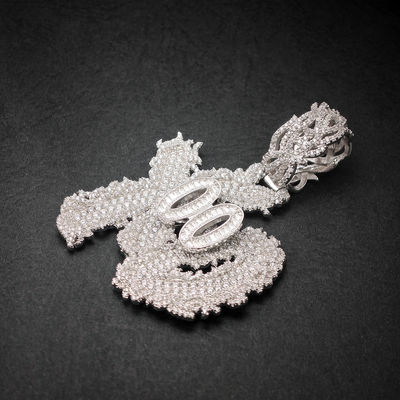 Hip Hop GRA Bling Iced Out VVS Moissanite 925 Sterling Silver Pass Diamond Tester Cluster Custom Letter XO  Pendant for Men
