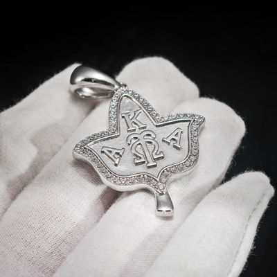 2025 Hip Hop Bling 925 Sterling Silver Pass Diamond Tester  VVS Moissanite Letter AKA Flower Tulip Pendant for Men Women
