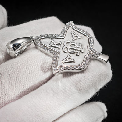 2025 Hip Hop Bling 925 Sterling Silver Pass Diamond Tester  VVS Moissanite Letter AKA Flower Tulip Pendant for Men Women