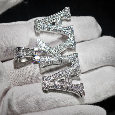 Pass Diamond Tester Hip Hop D Color Moissanite Men's Cluster Custom Letter AKA Pendant With 925 Sterling Silver GRA Party Gift