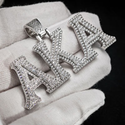 Pass Diamond Tester Hip Hop D Color Moissanite Men's Cluster Custom Letter AKA Pendant With 925 Sterling Silver GRA Party Gift