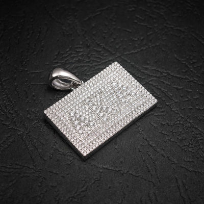 GRA Hip Hop Iced Out Bling 925 Sterling Silver Pass Diamond Tester VVS Moissanite Custom Square Letter AKA Pendant for Men Women