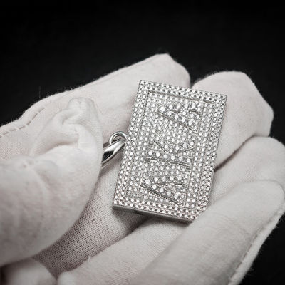 GRA Hip Hop Iced Out Bling 925 Sterling Silver Pass Diamond Tester VVS Moissanite Custom Square Letter AKA Pendant for Men Women