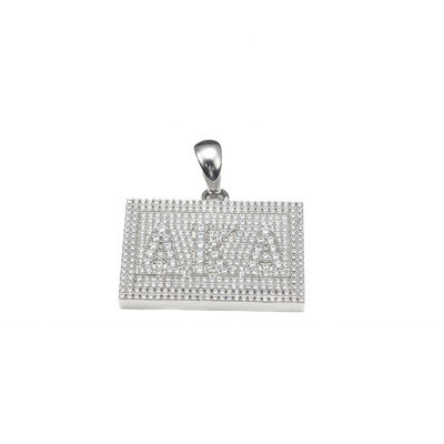 GRA Hip Hop Iced Out Bling 925 Sterling Silver Pass Diamond Tester VVS Moissanite Custom Square Letter AKA Pendant for Men Women