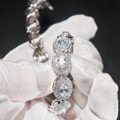 Iced Out Unisex Hip Hop VVS Moissanite Tennis Bracelet Pass Diamond Tester 925 Silver Bold Streetwear Jewelry Gift for Men