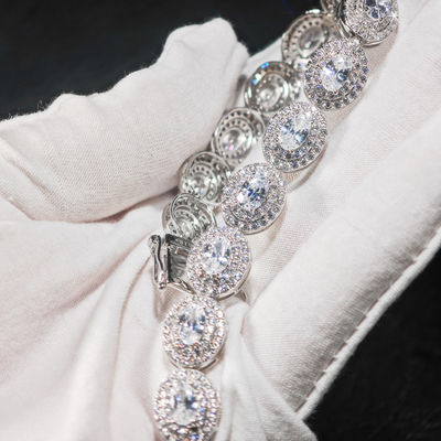 Iced Out Unisex Hip Hop VVS Moissanite Tennis Bracelet Pass Diamond Tester 925 Silver Bold Streetwear Jewelry Gift for Men
