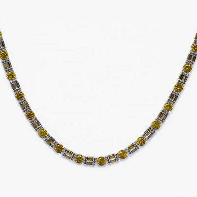 Pass Diamond Tester Hip Hop D Color Moissanite Mix Colorful Multi Gemstone Tennis Chain With 925 Sterling Silver GRA Women Men