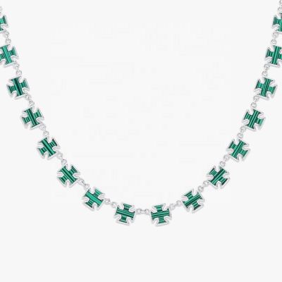 Hip Hop Passd Diamond Tester 925 Sterling Silver Iced Out Colorful Gemstone  VVS Moissanite  Cluster Tennis Chain for Women Men